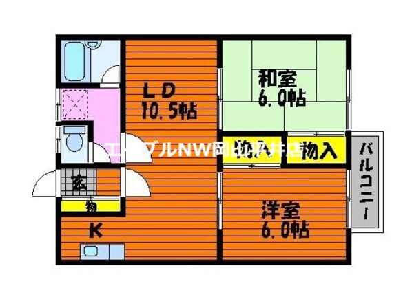 フレンズコーポの物件間取画像